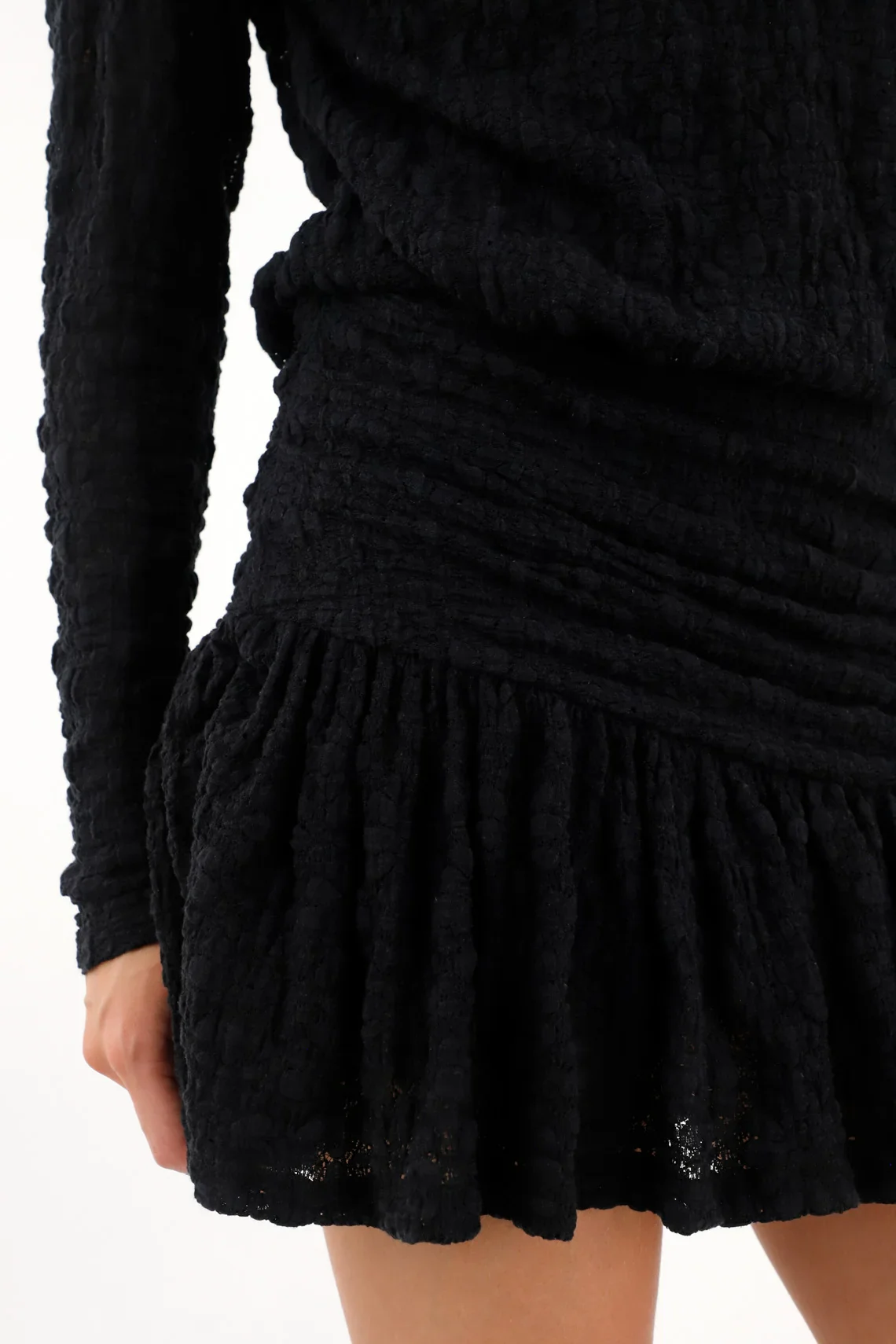 Short Black Lace Dress for Women - Image 4