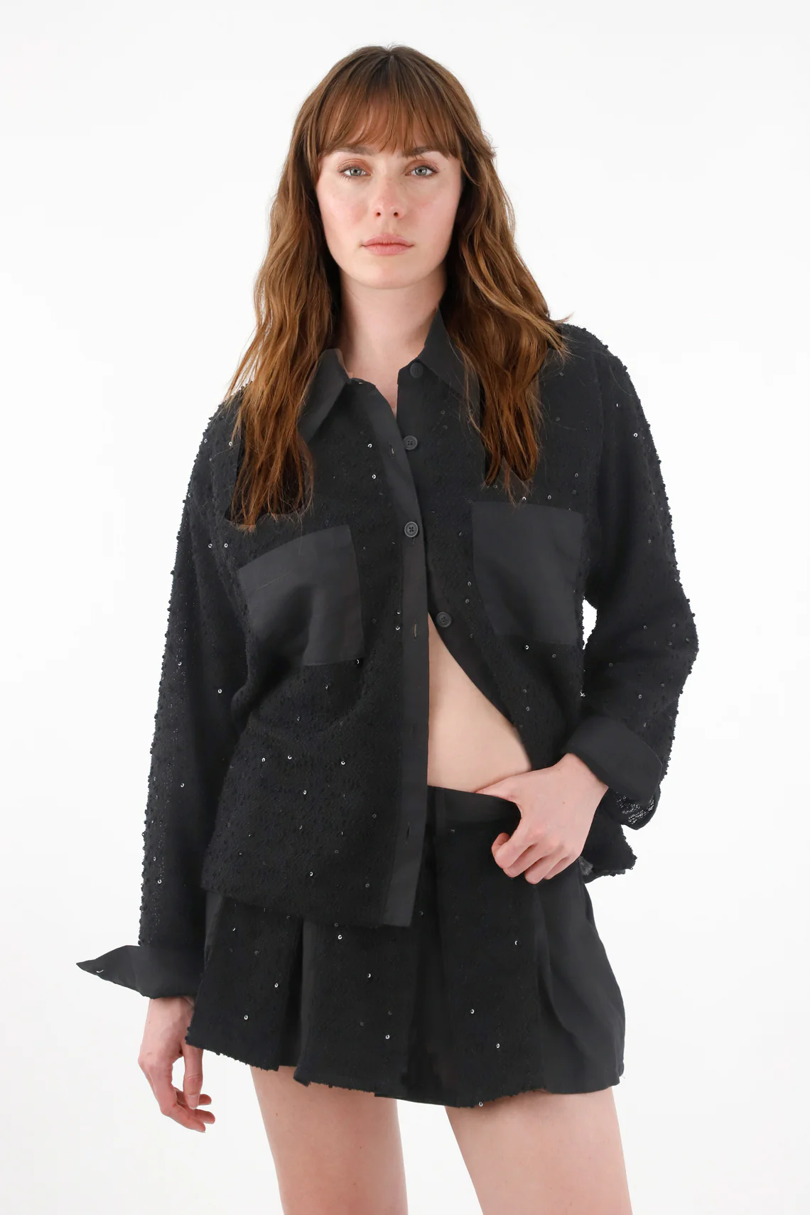Women's Sequin Pleated Short Skirt - Image 2