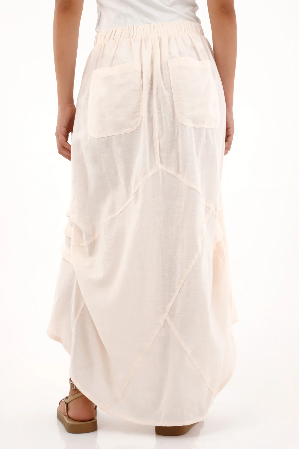 Women's Long Raw Pocket Skirt - Image 5