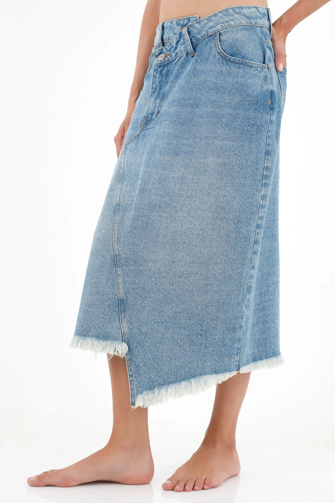 Women's Blue Midi Skirt - Image 2