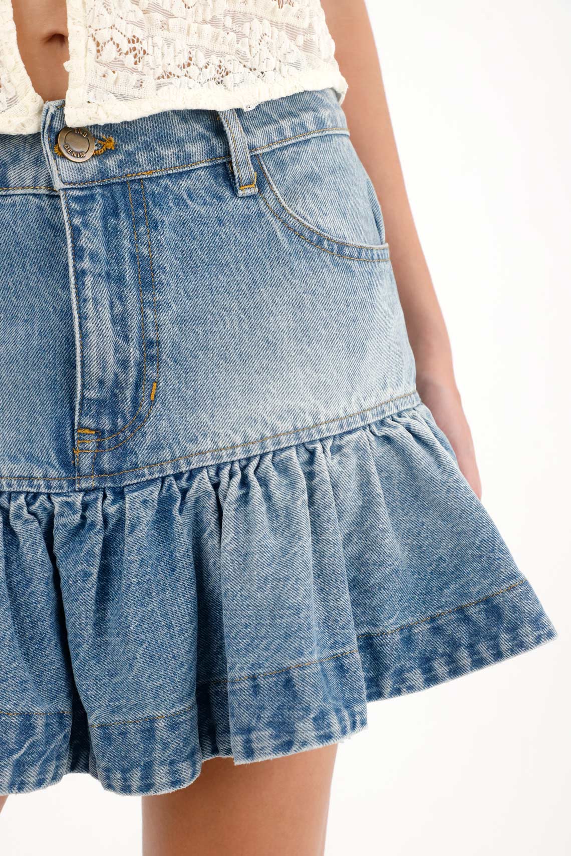 Women's Denim Skirt with Trendy Bolero - Image 4