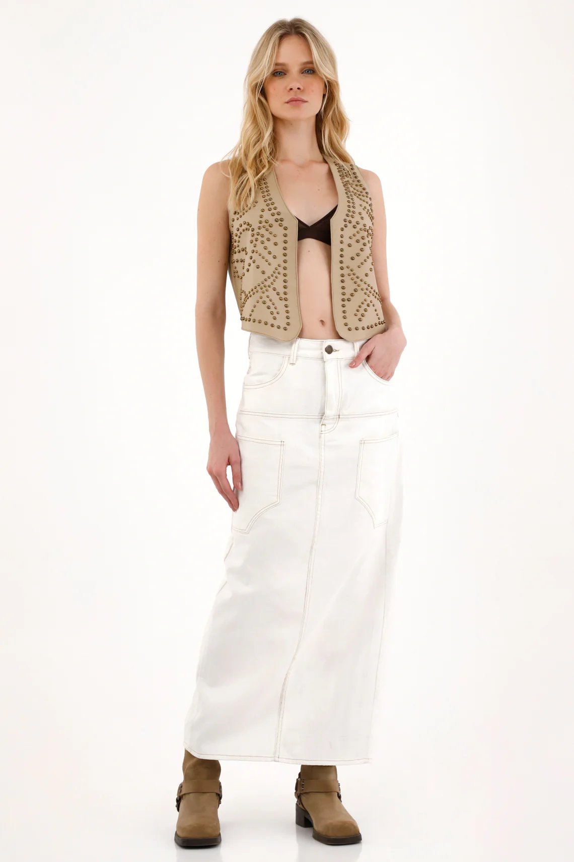 Women’s Long Bull Denim Skirt
