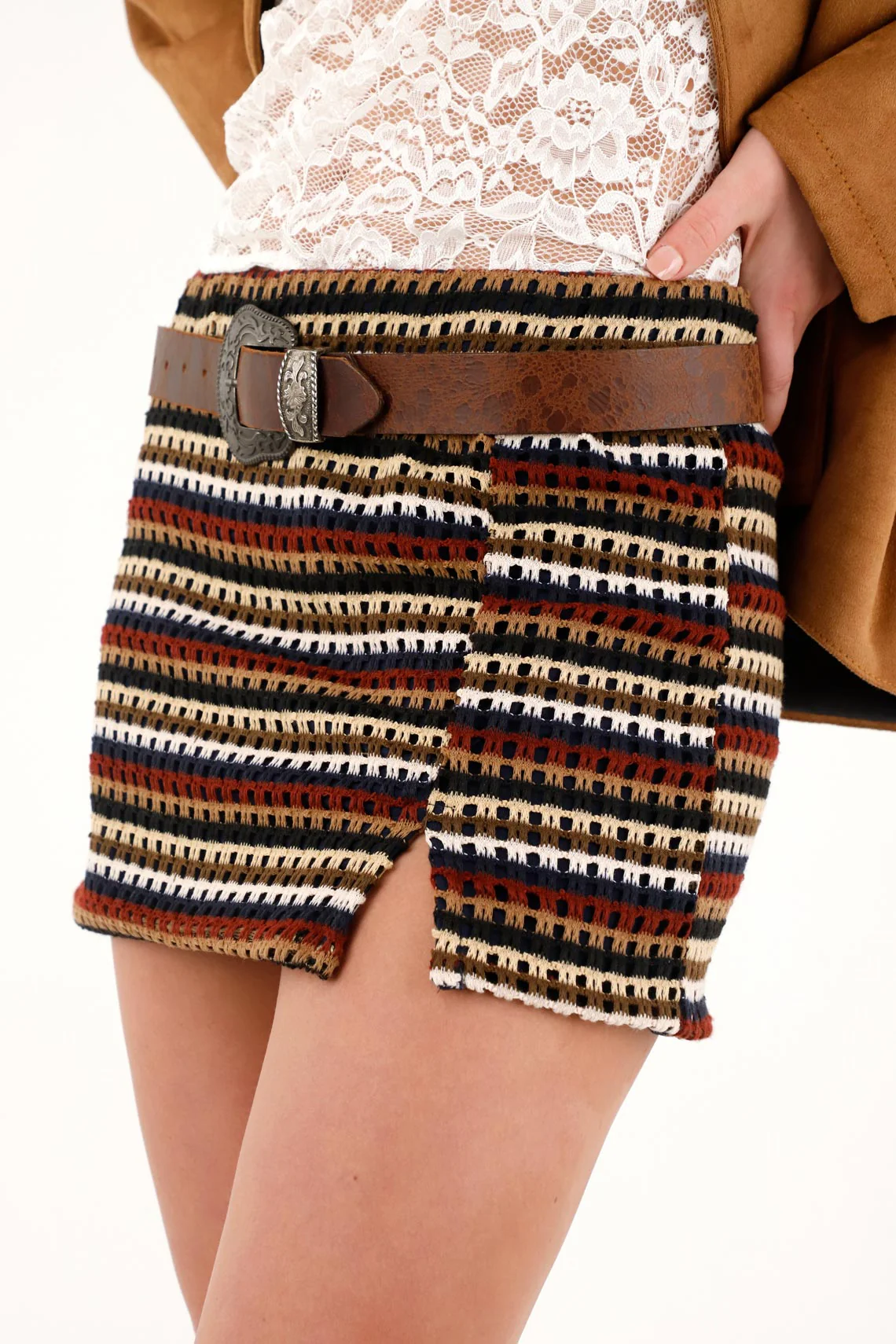 Women’s Fitted Knit Mini Skirt - Image 2