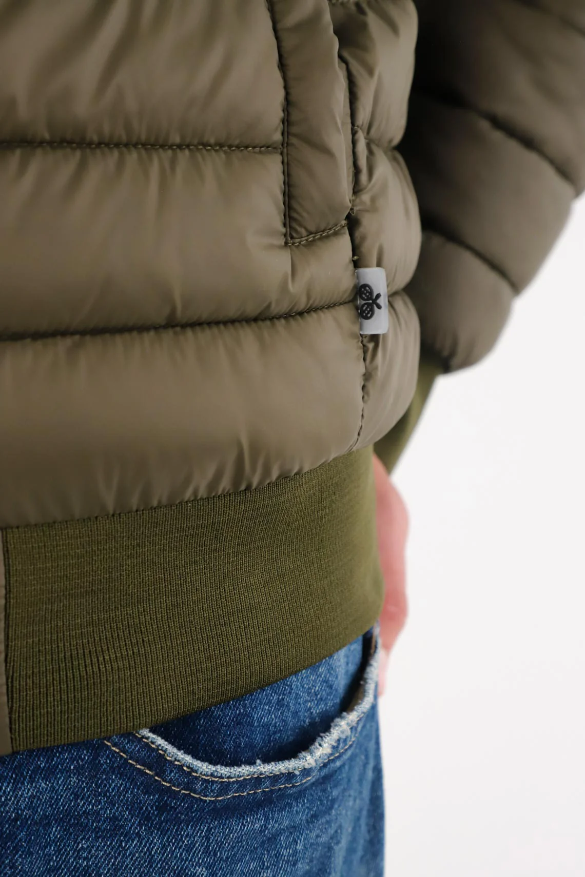 Green Quilted Jacket for Men - Image 4