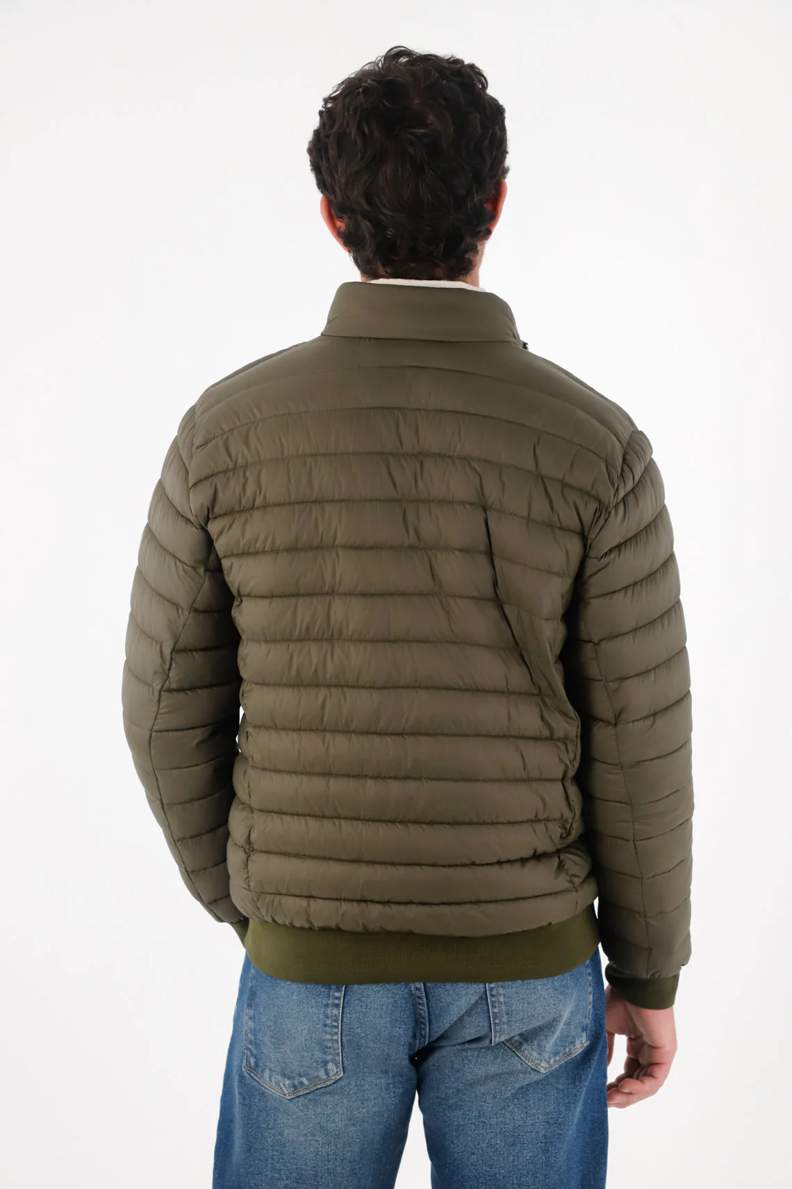 Green Quilted Jacket for Men - Image 6
