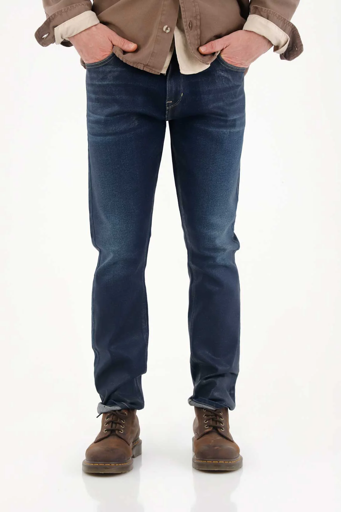 Nudy Jeans with Resin Effect in Blue for Men