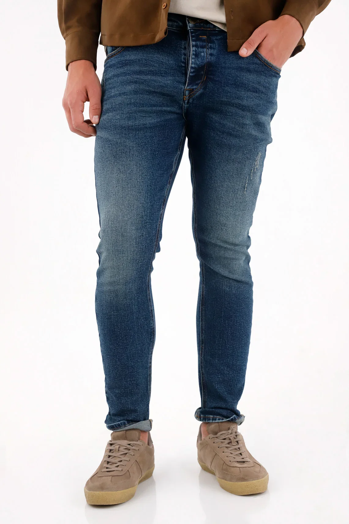 Classic Blue Skinny Jeans for Men