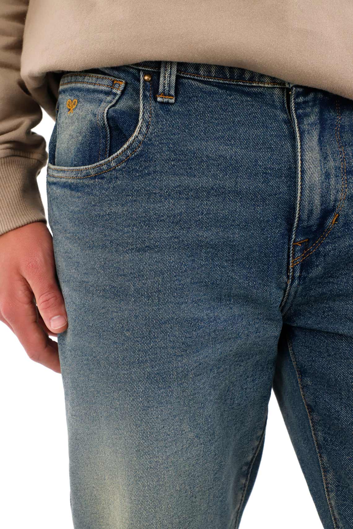 Mid-Rise Blue Nudy Jeans for Men - Image 4
