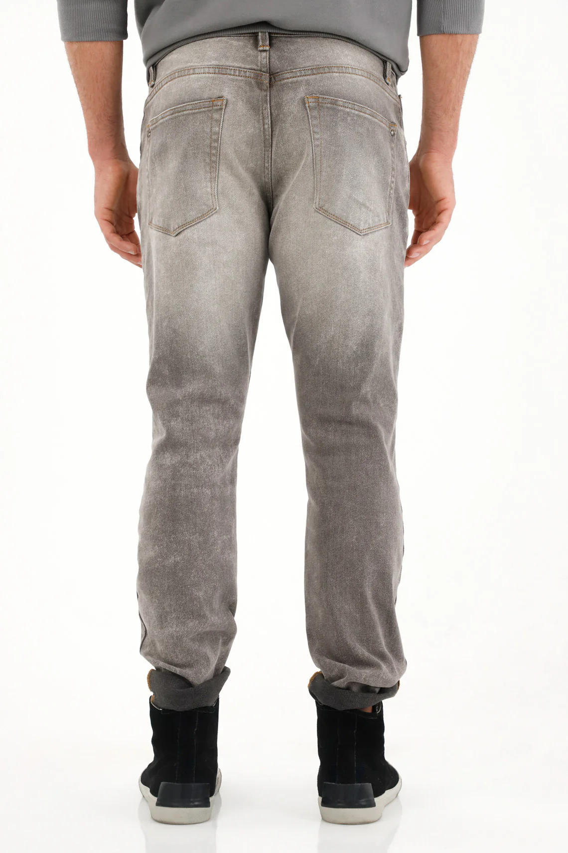Men's Skinny Black Denim Jeans - Image 4