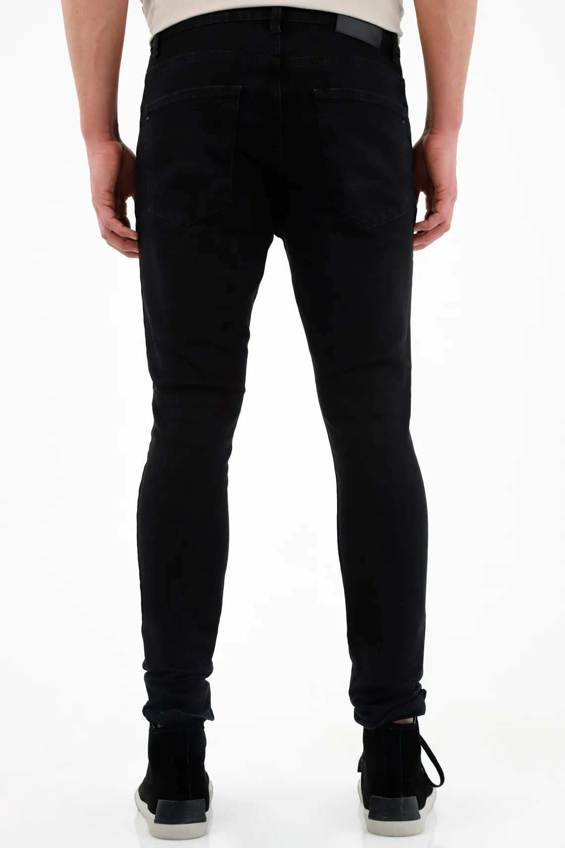 Men's Super Skinny Black Jeans - Image 2