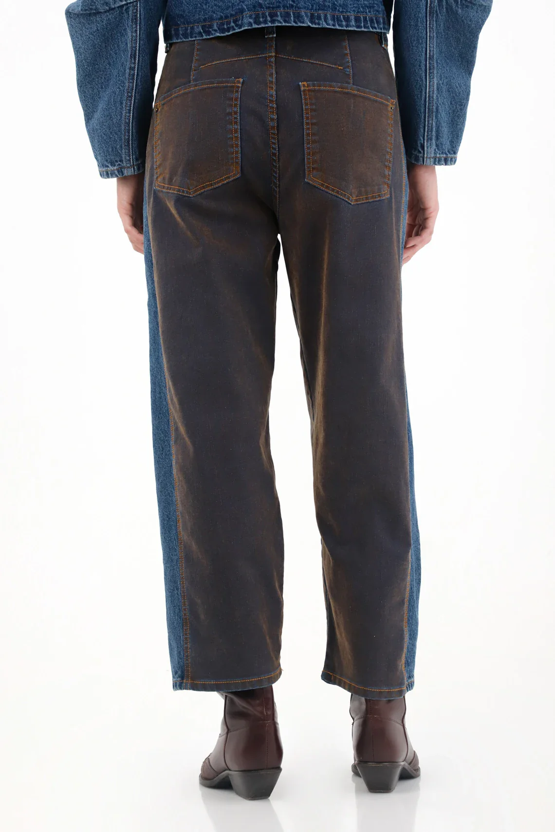 Blue Velvet Cut Jeans for Women - Image 5