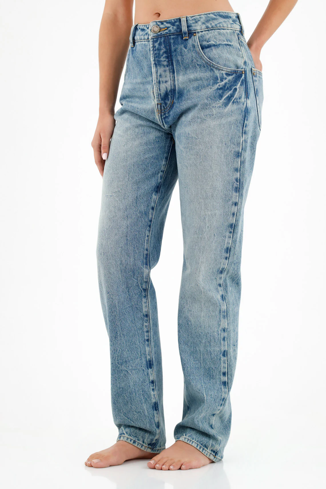 Women's Five-Pocket Blue Jeans - Image 2