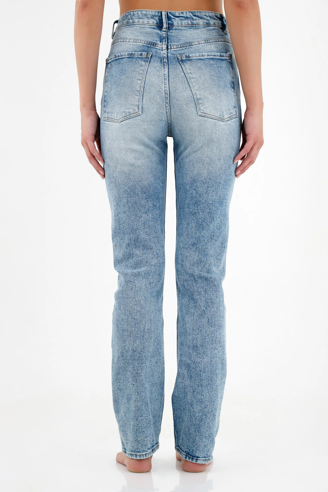 Women's High-Waisted Blue Jeans - Image 4