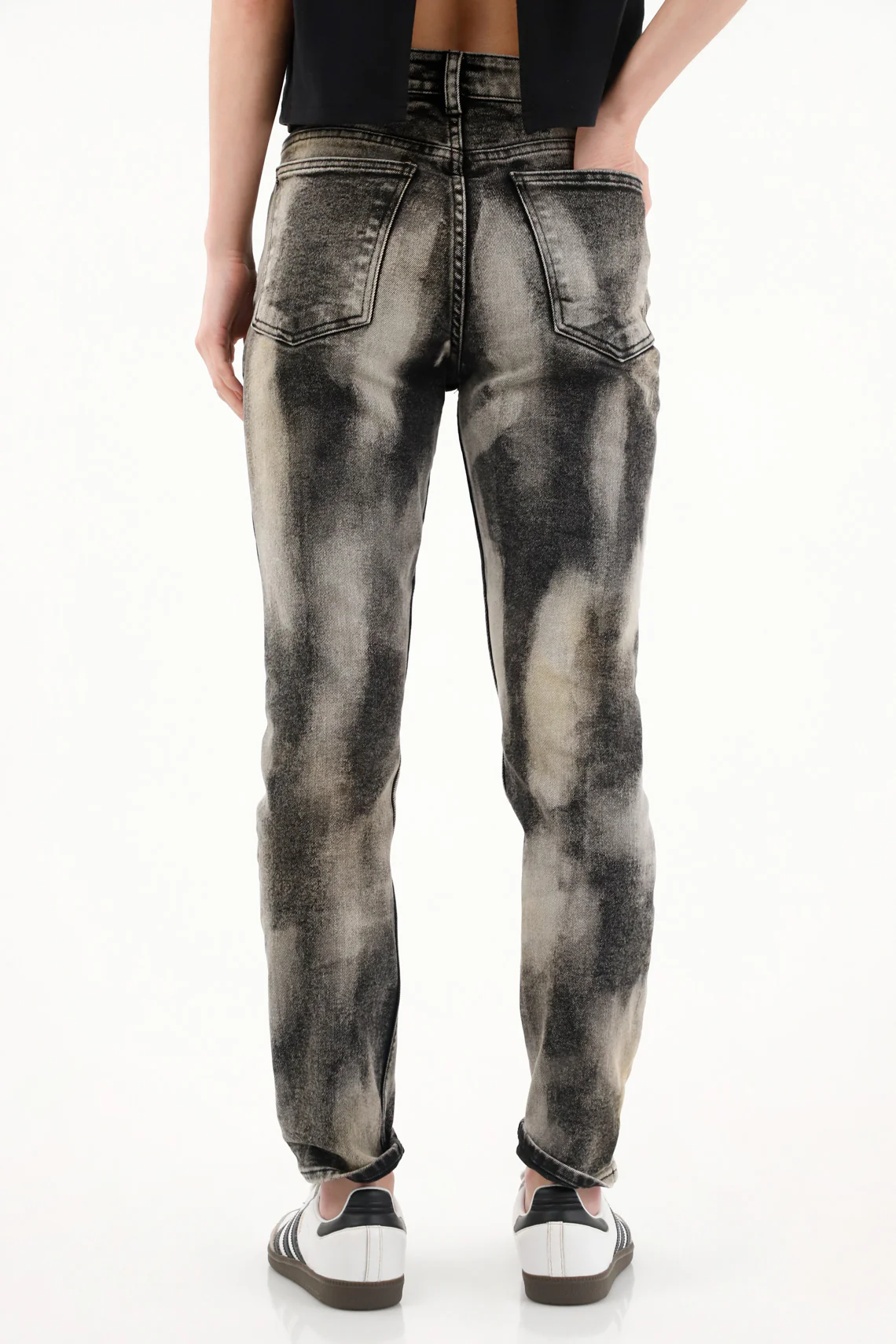 Women's Mid-Rise Black Super Slim Jeans - Image 2