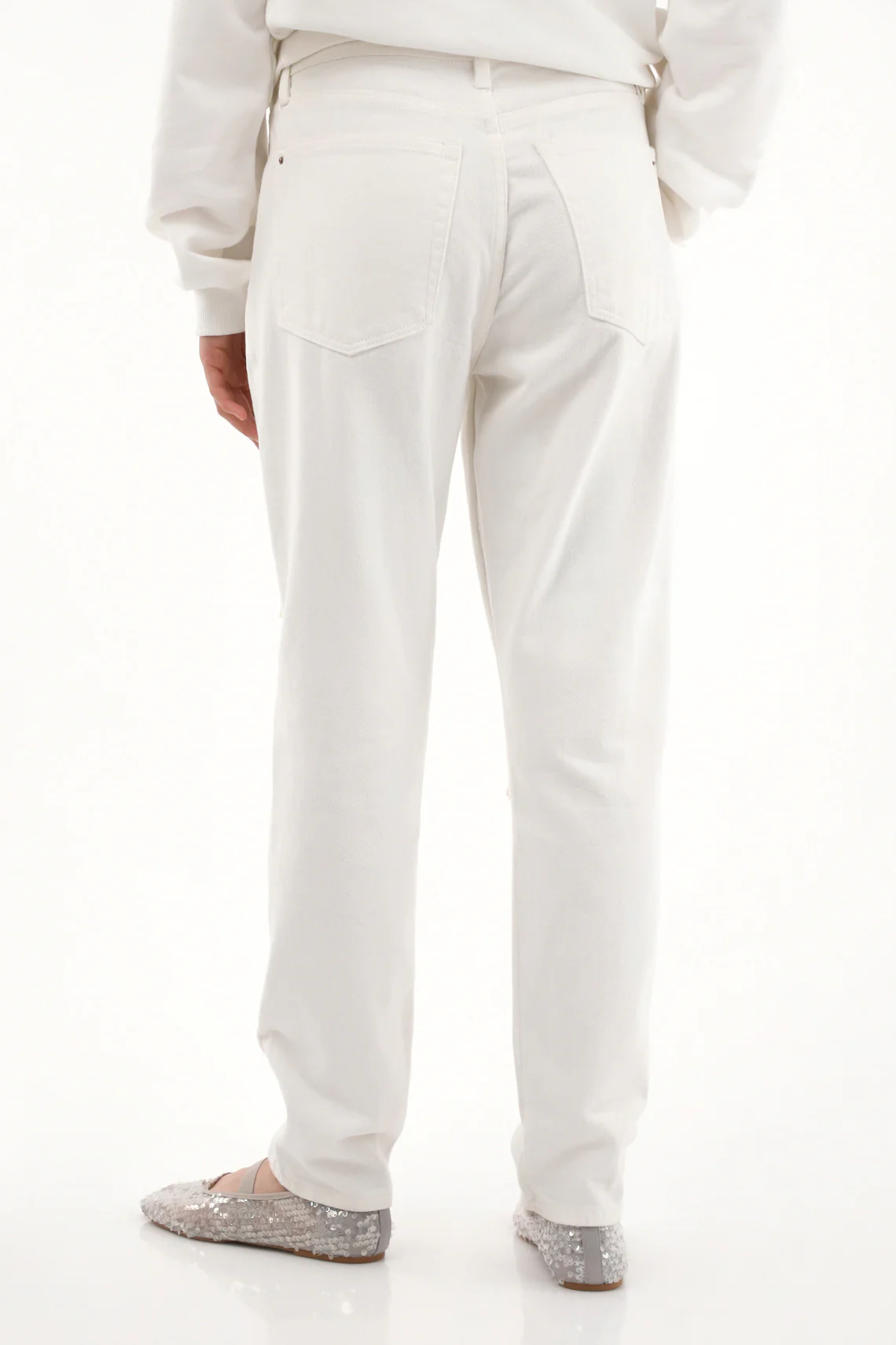 Women's High-Rise Mom Jeans in Raw Denim - Image 4