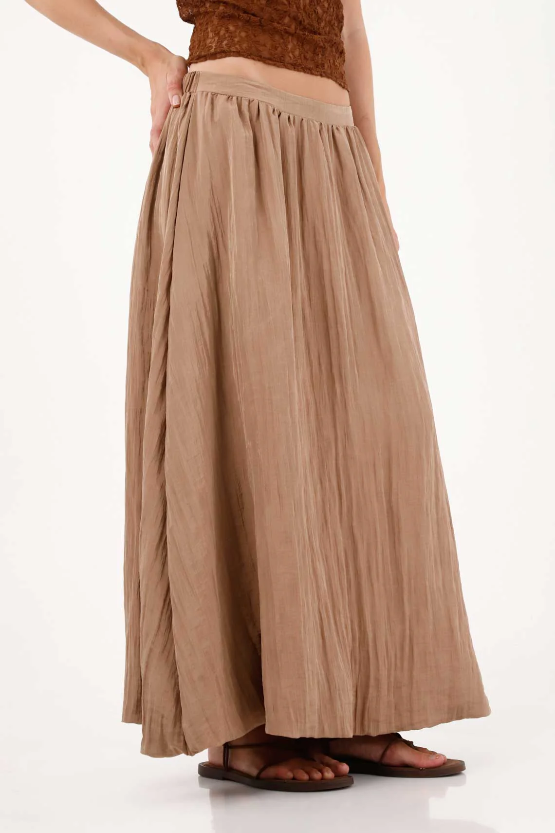 Long Skirt for Women Polyester and Polyamide Sand Fluid Fit - Image 2