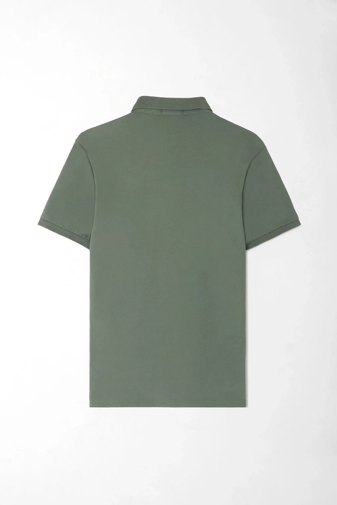 Men's Polo in Sage Green Cotton Regular Fit with Embroidered Logo - Image 8