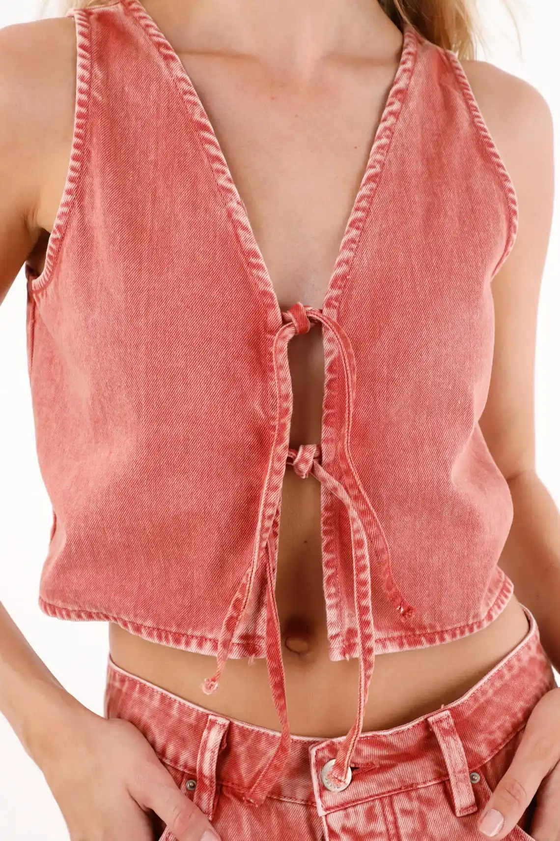 Red Bull Denim Vest for Women - Image 4