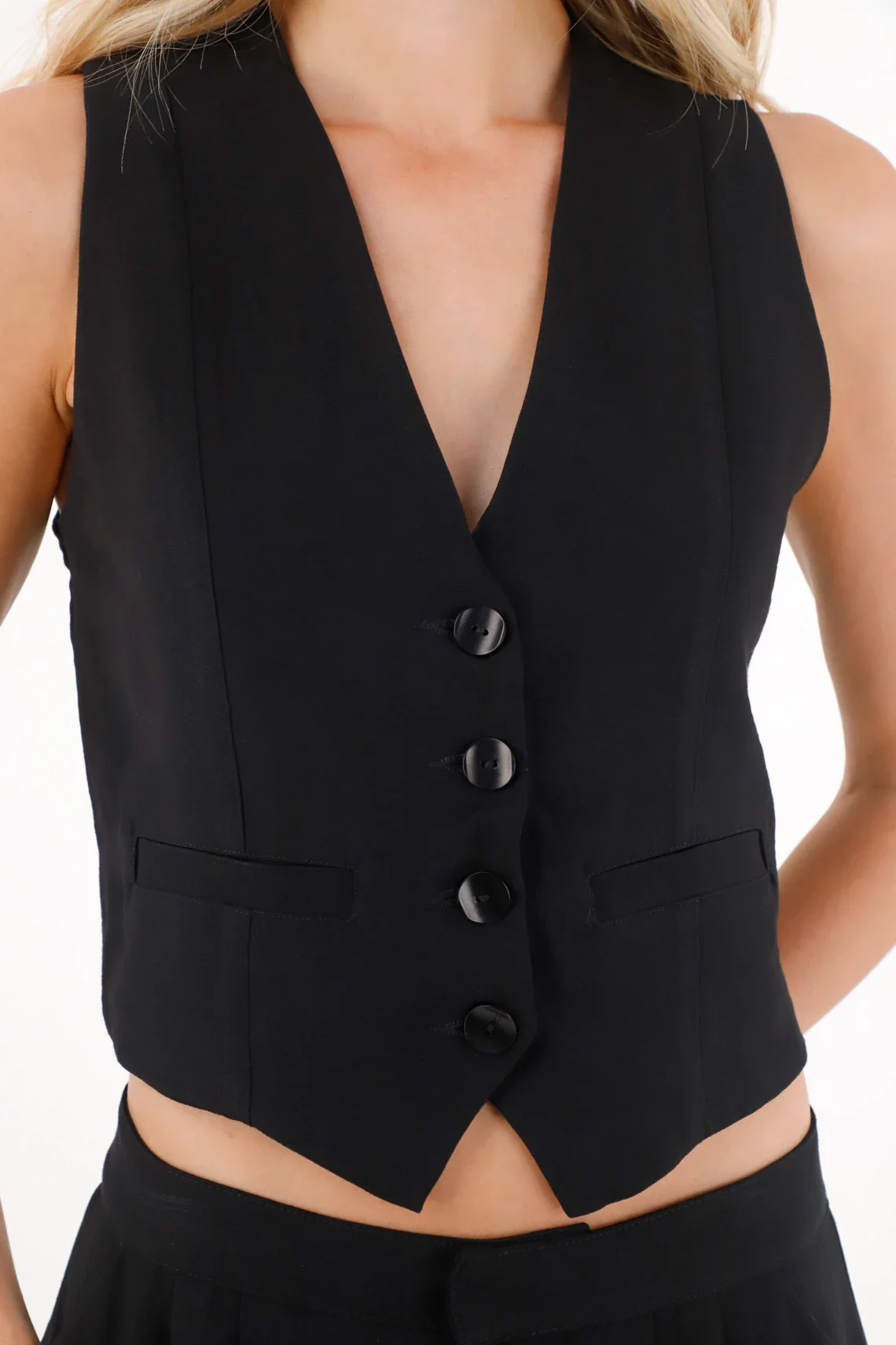 Lightweight Black Vest for Women - Image 3