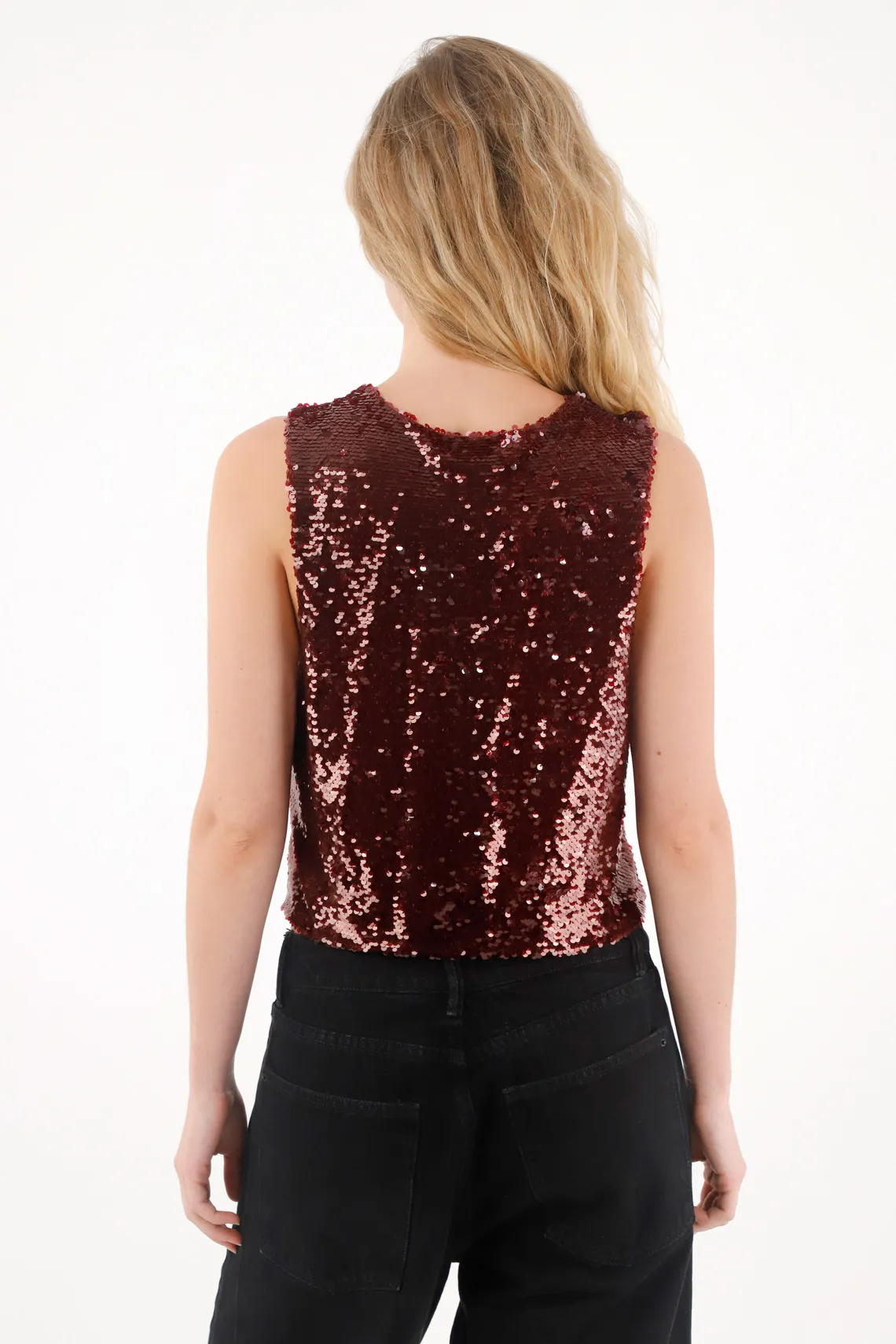 Sequin Vest with Opening for Women - Image 4