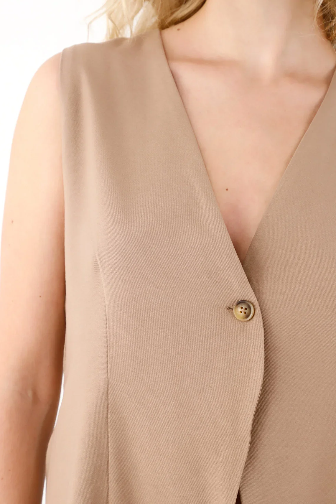 Long Brown Vest for Women - Image 3