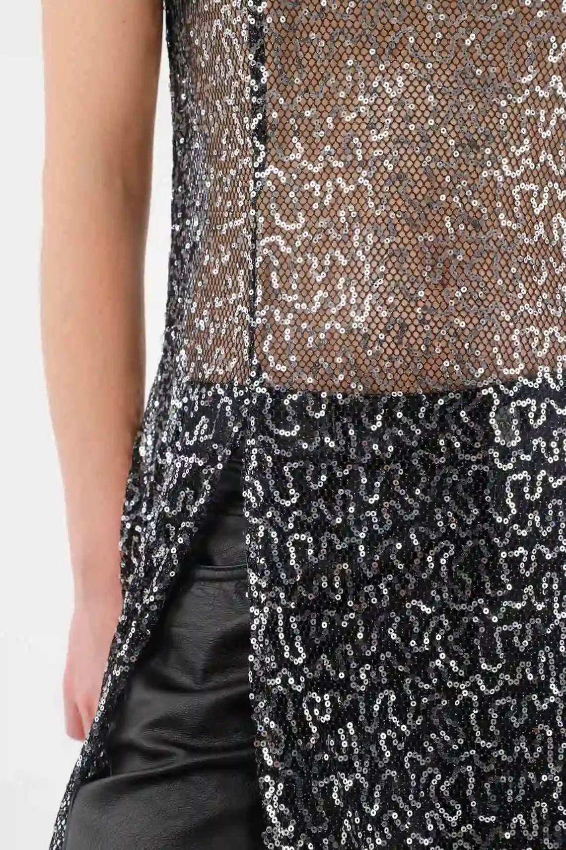 Black Sequin Cover Up for Women - Image 3