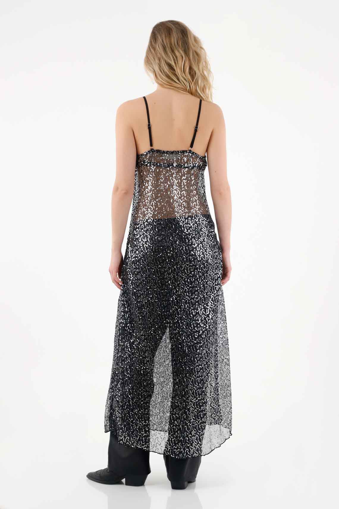 Black Sequin Cover Up for Women - Image 4