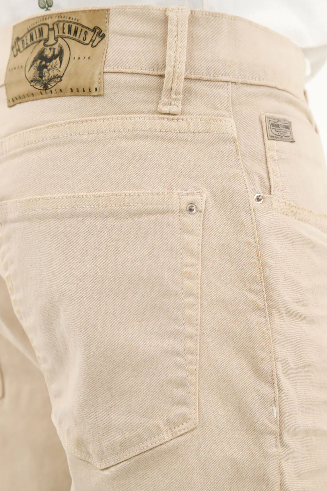 Men's Off-White Five-Pocket Pants - Image 4