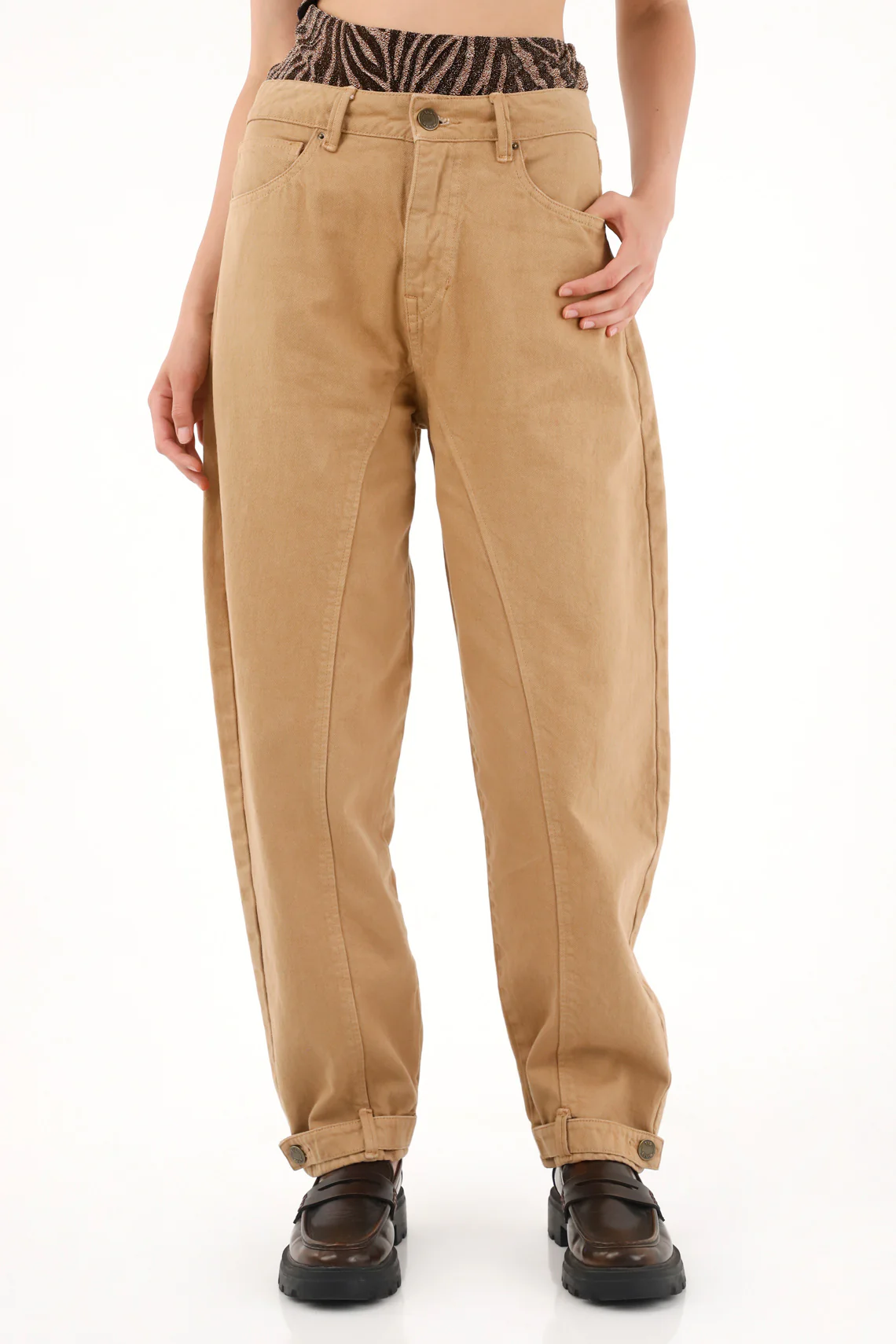 Women's Horseshoe Coffee Pants with Boot Straps - Image 2