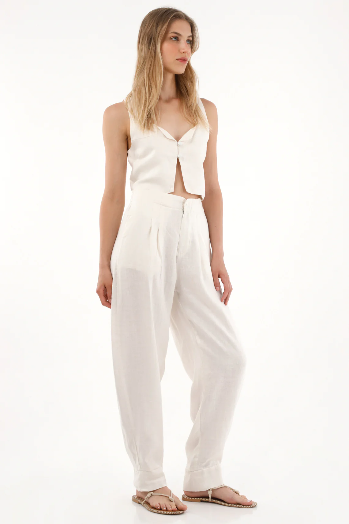 Women's 100% Linen Chino Pants