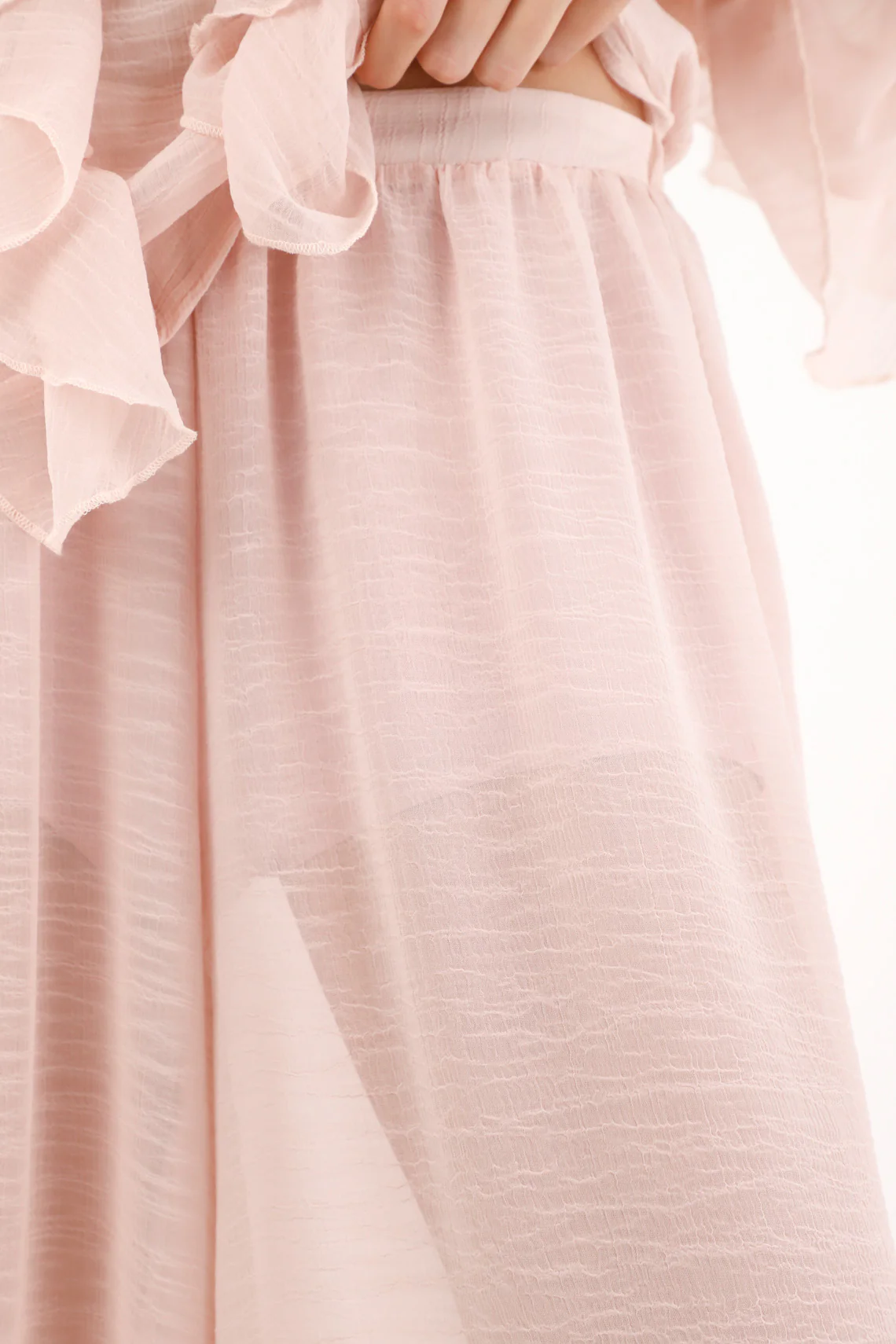 Women's Pink Sheer Jogger Pants - Image 3