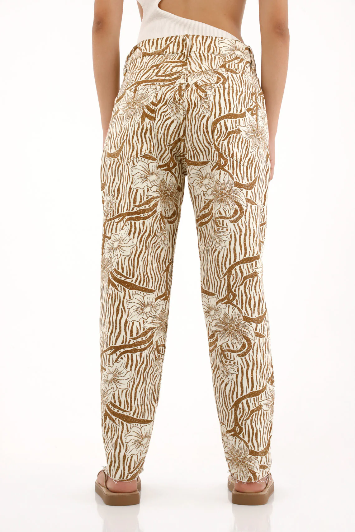 Women's Floral Print Mom Jeans - Image 5