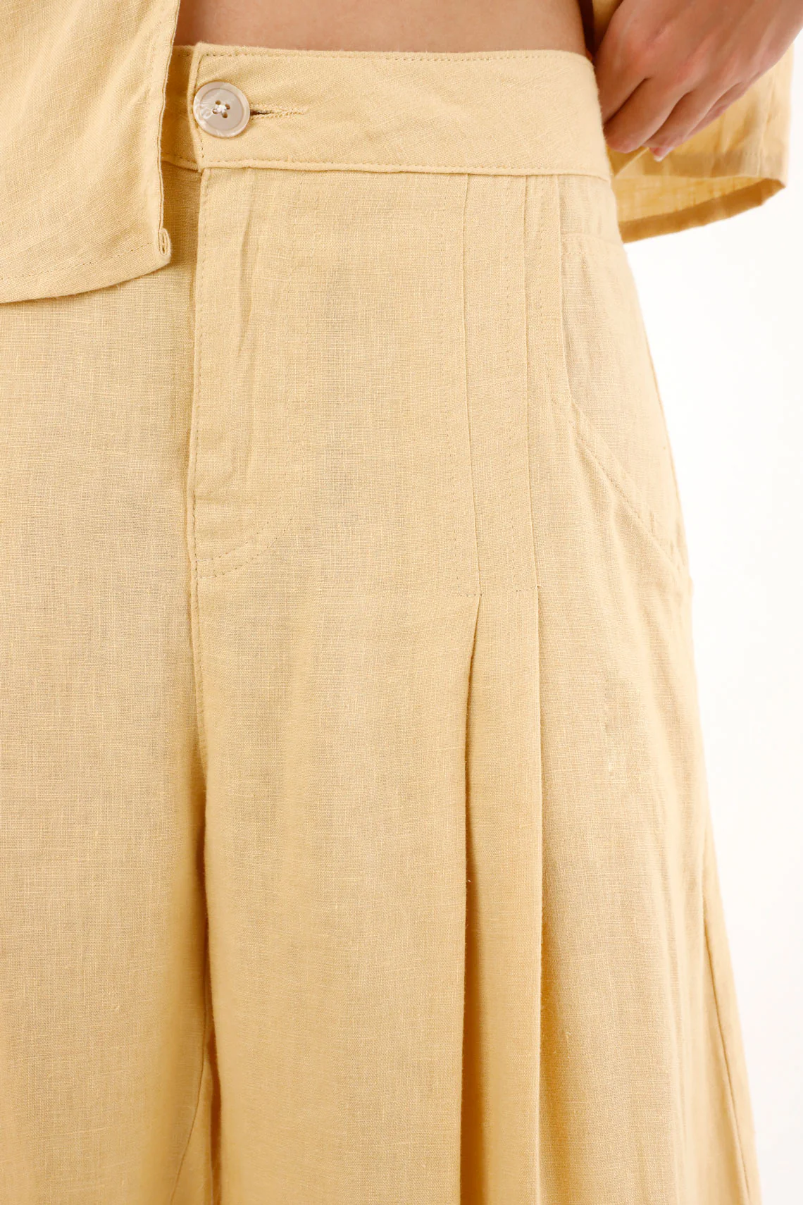 Women's High-Waisted Brown Wide Leg Pants - Image 3