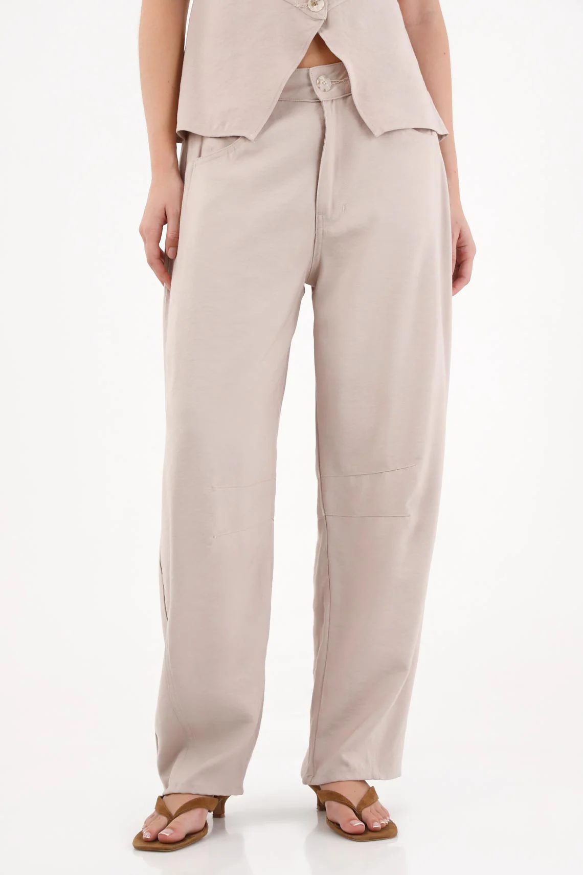 Classic Off-White Horseshoe Pants for Women - Image 2