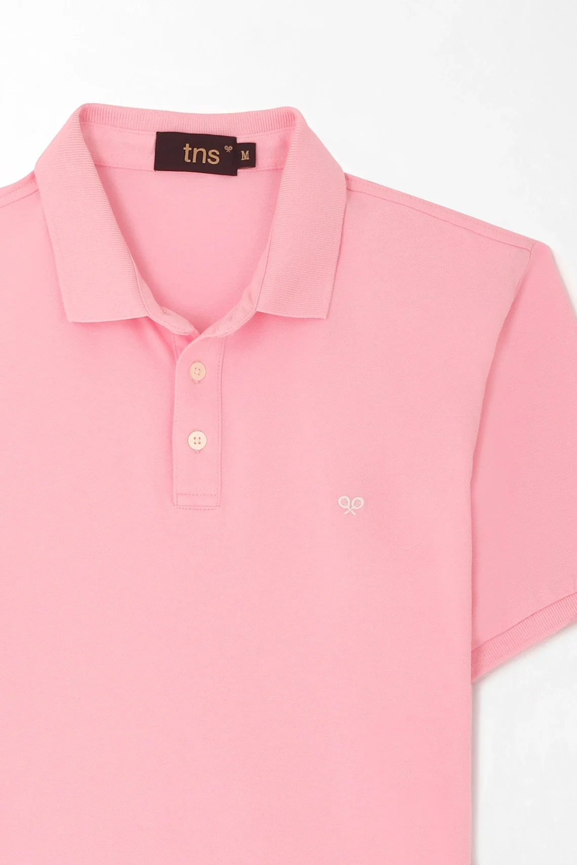 Regular Fit Pink Cotton Polo for Men with Solid Pastel Tone - Image 6