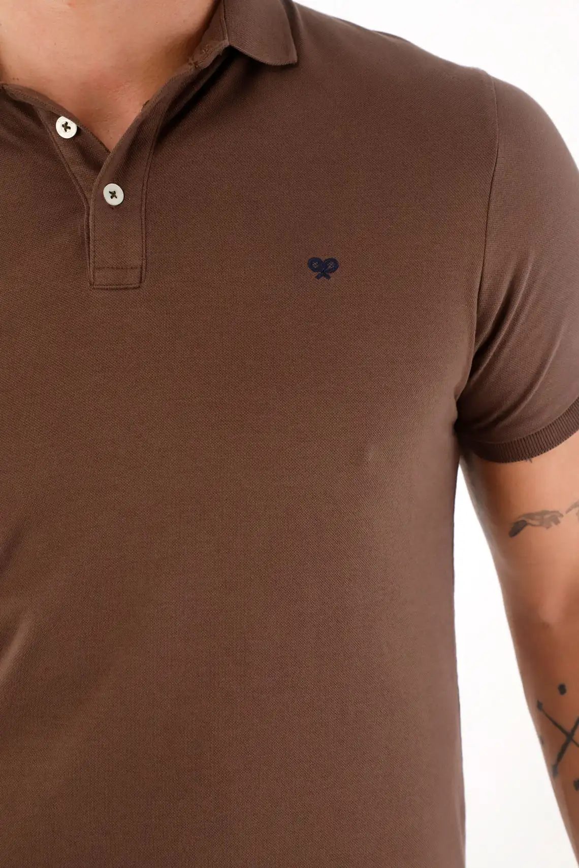 Polo Shirt with Mini Racket for Men - Image 2