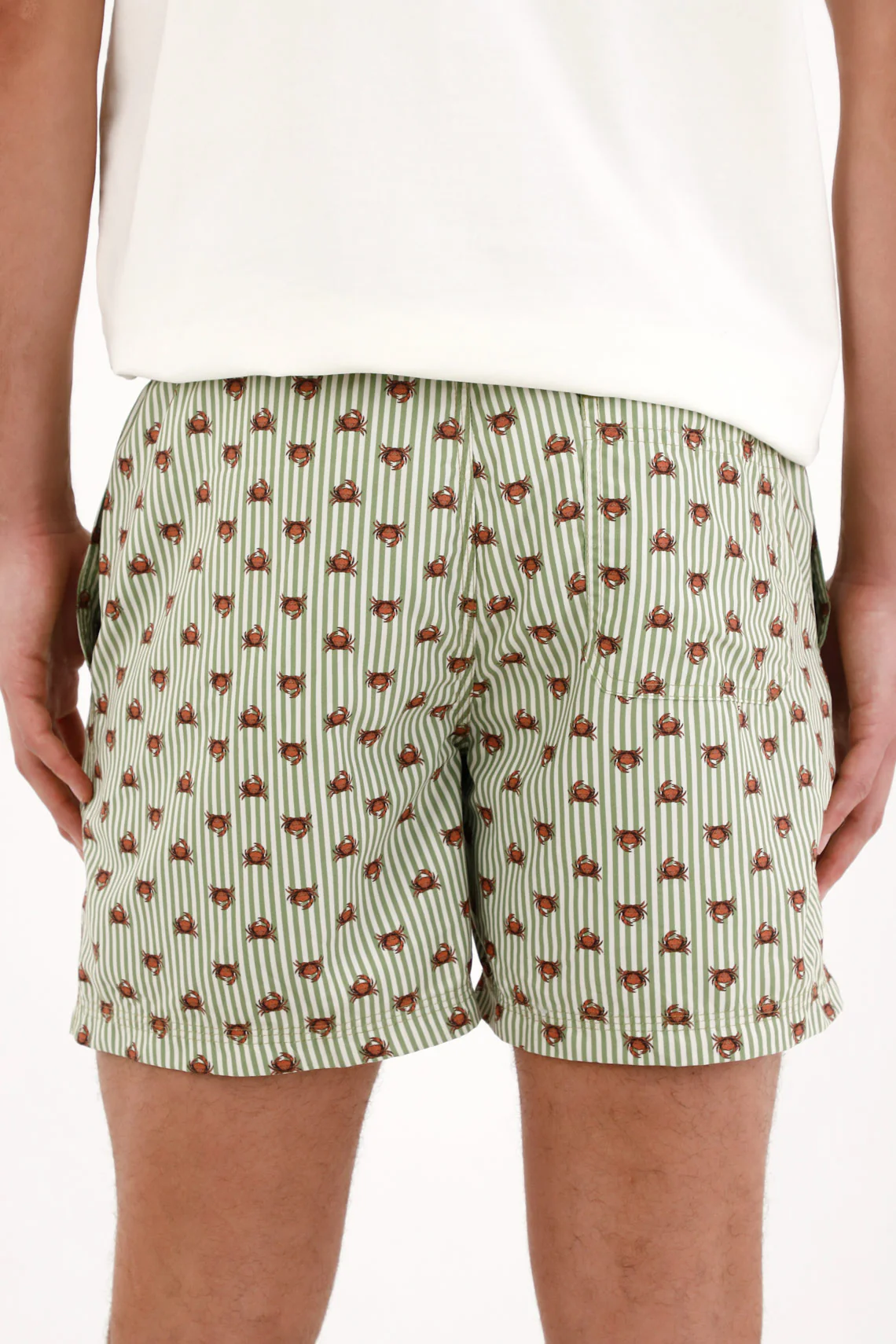 Men's Crab Print Swim Trunks - Image 4