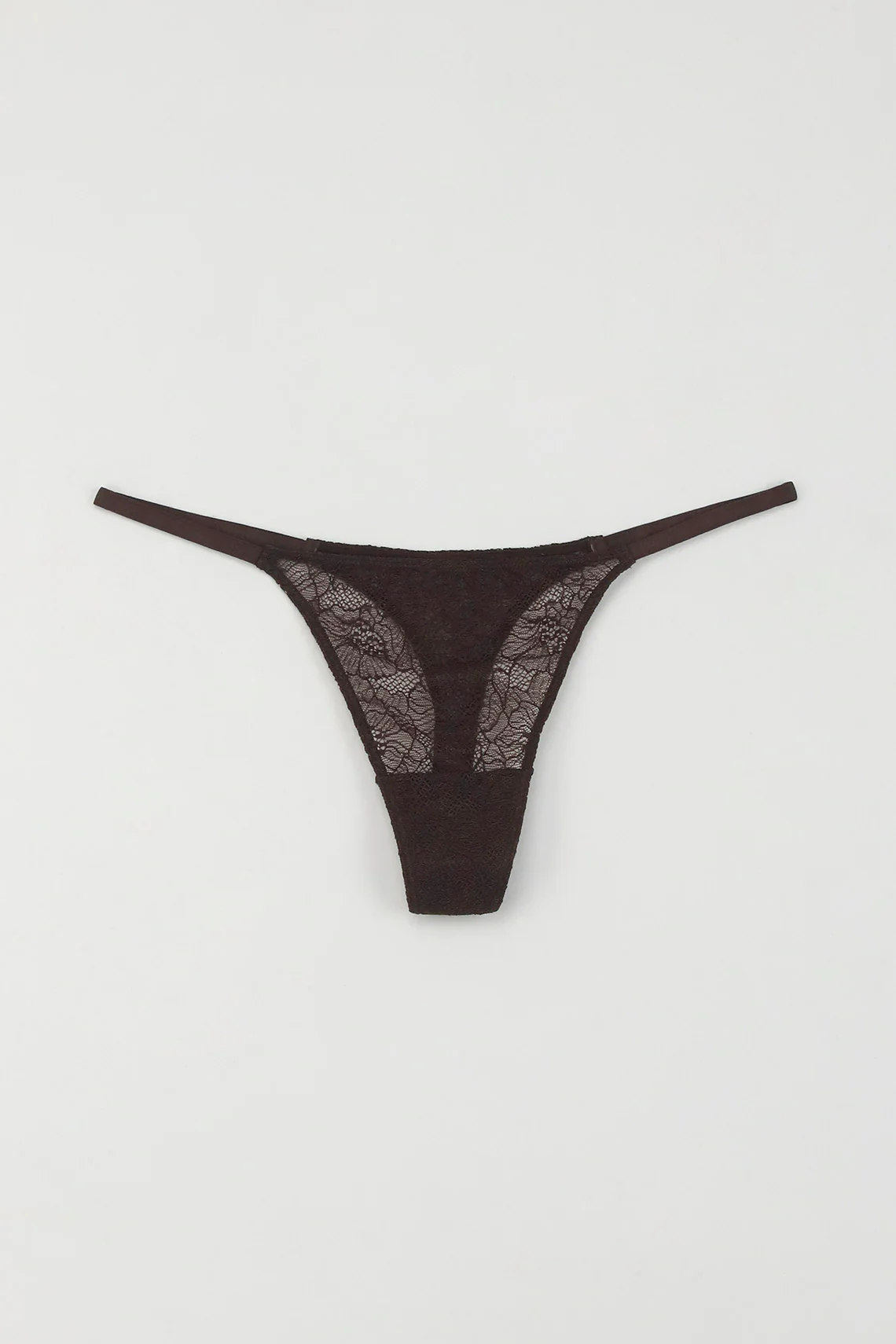 Women's Lace Thong in Coffee Color
