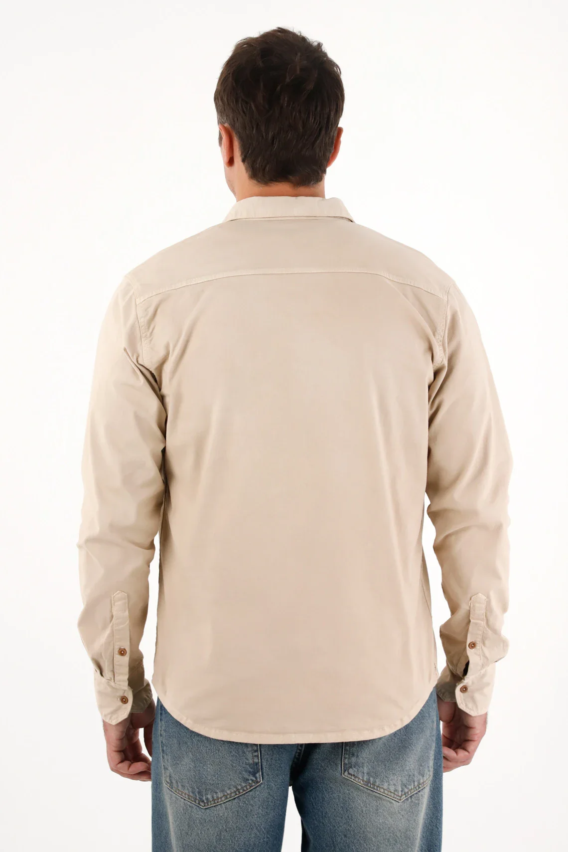 Classic Long Sleeve Shirt in Brown for Men - Image 6