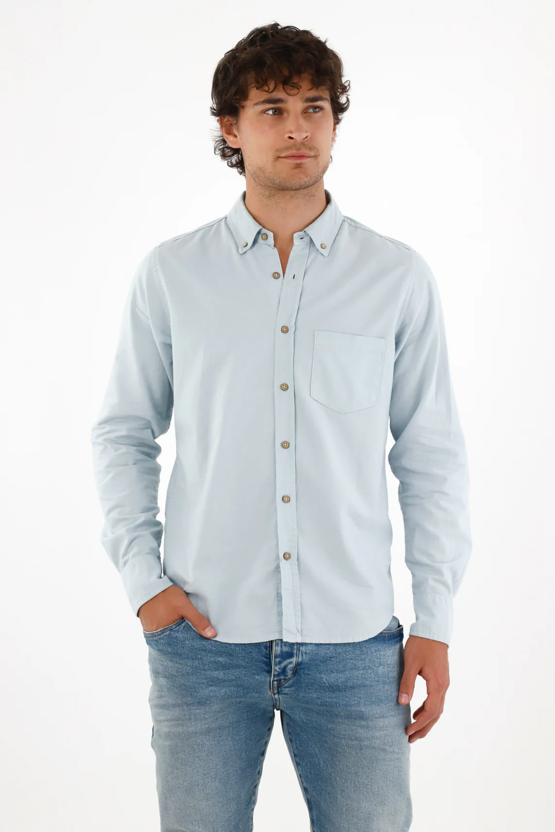 Men's Long Sleeve Oxford Shirt - Image 3