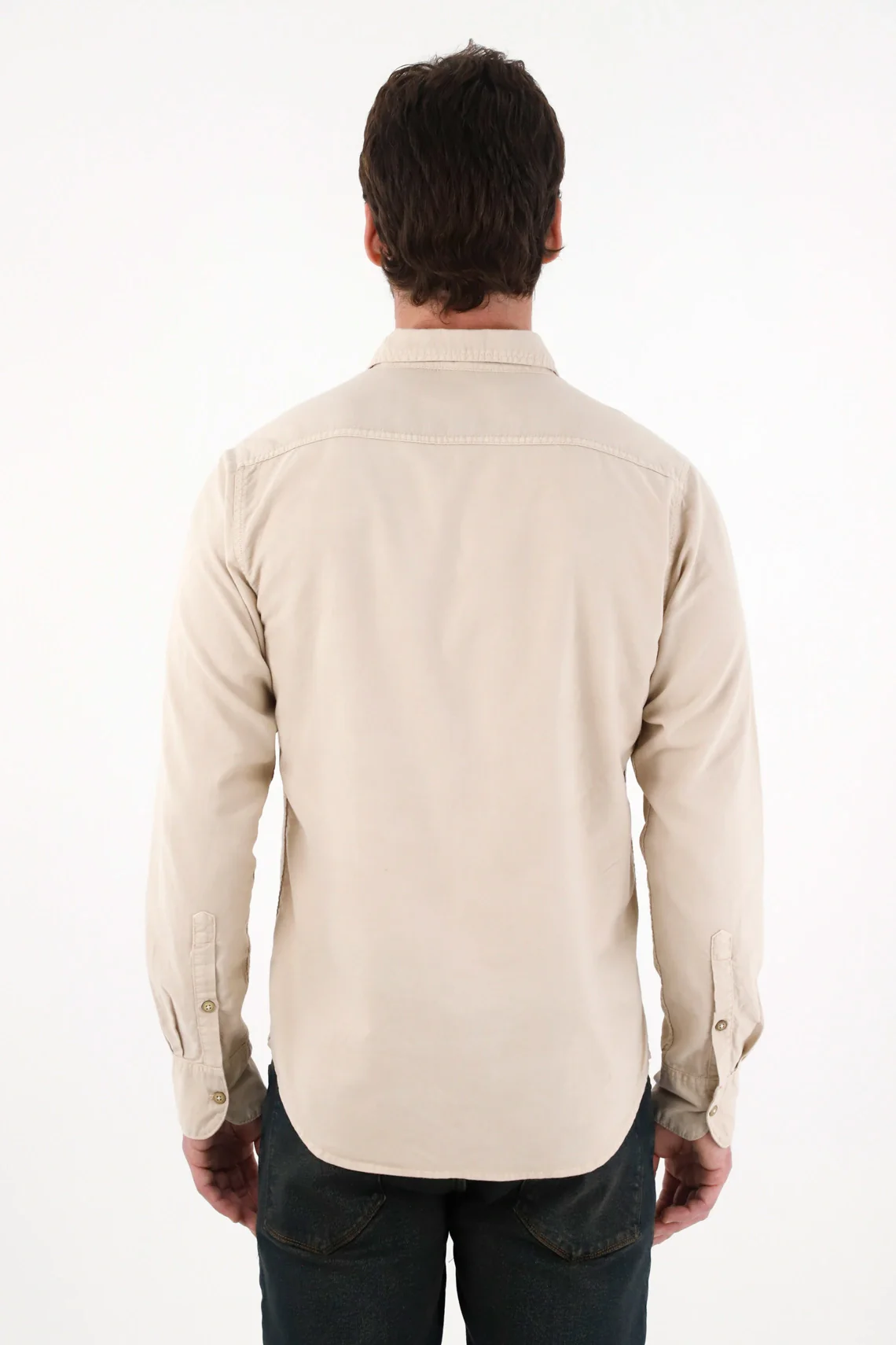Long Sleeve Shirt with Brown Embroidery Detail for Men - Image 4
