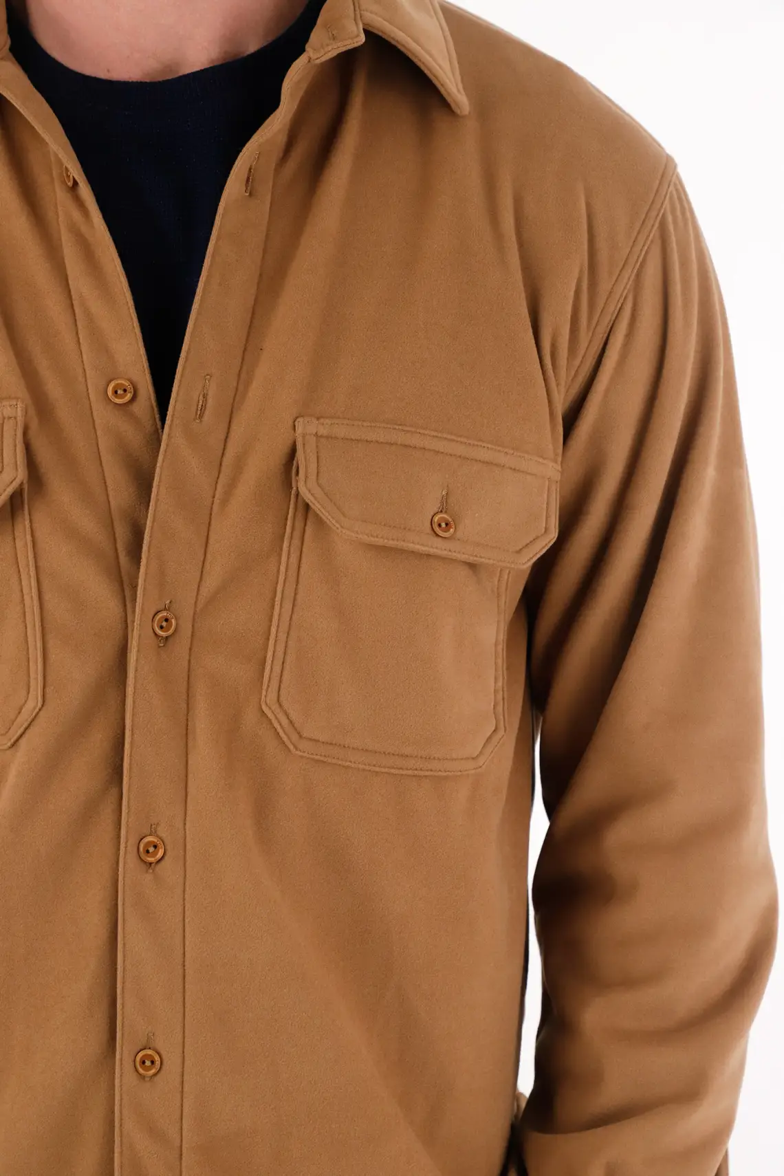 Classic Shirt with Brown Button Fit for Men - Image 3