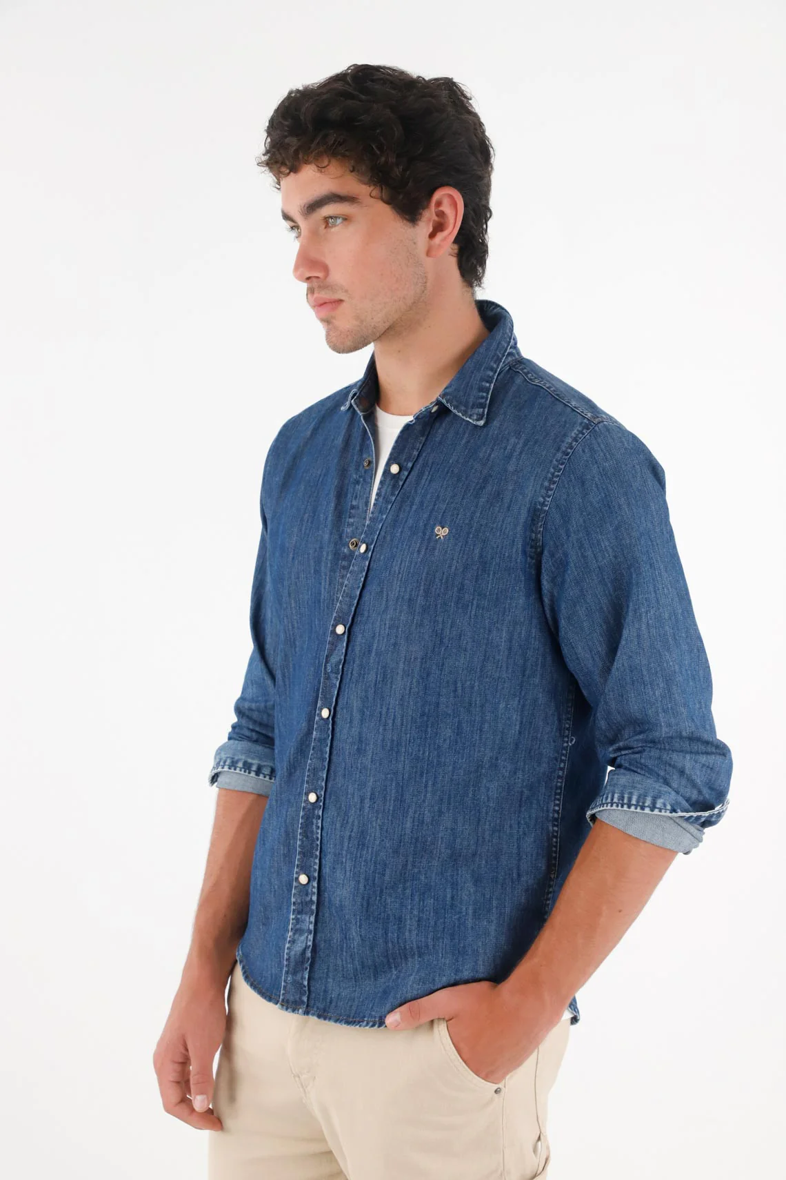 Long Sleeve Blue Shirt for Men