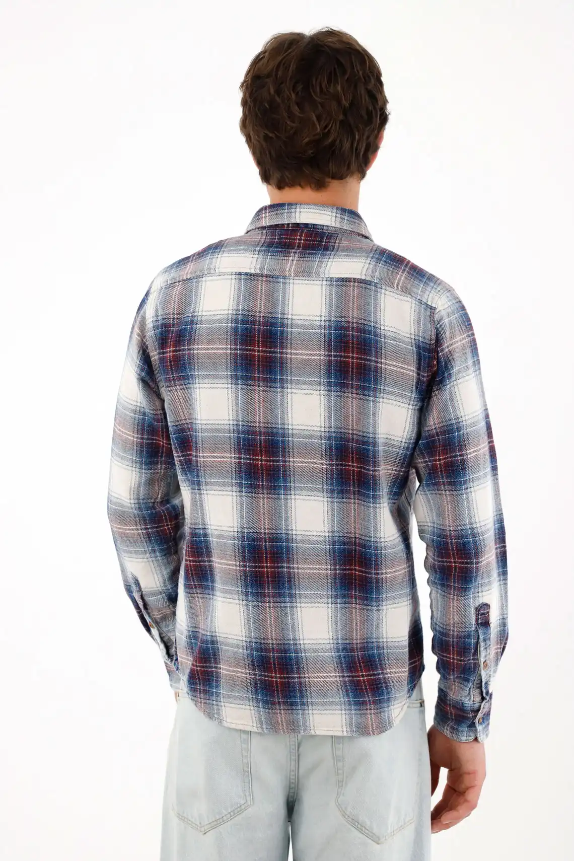 Checkered Blue Shirt for Men - Image 4
