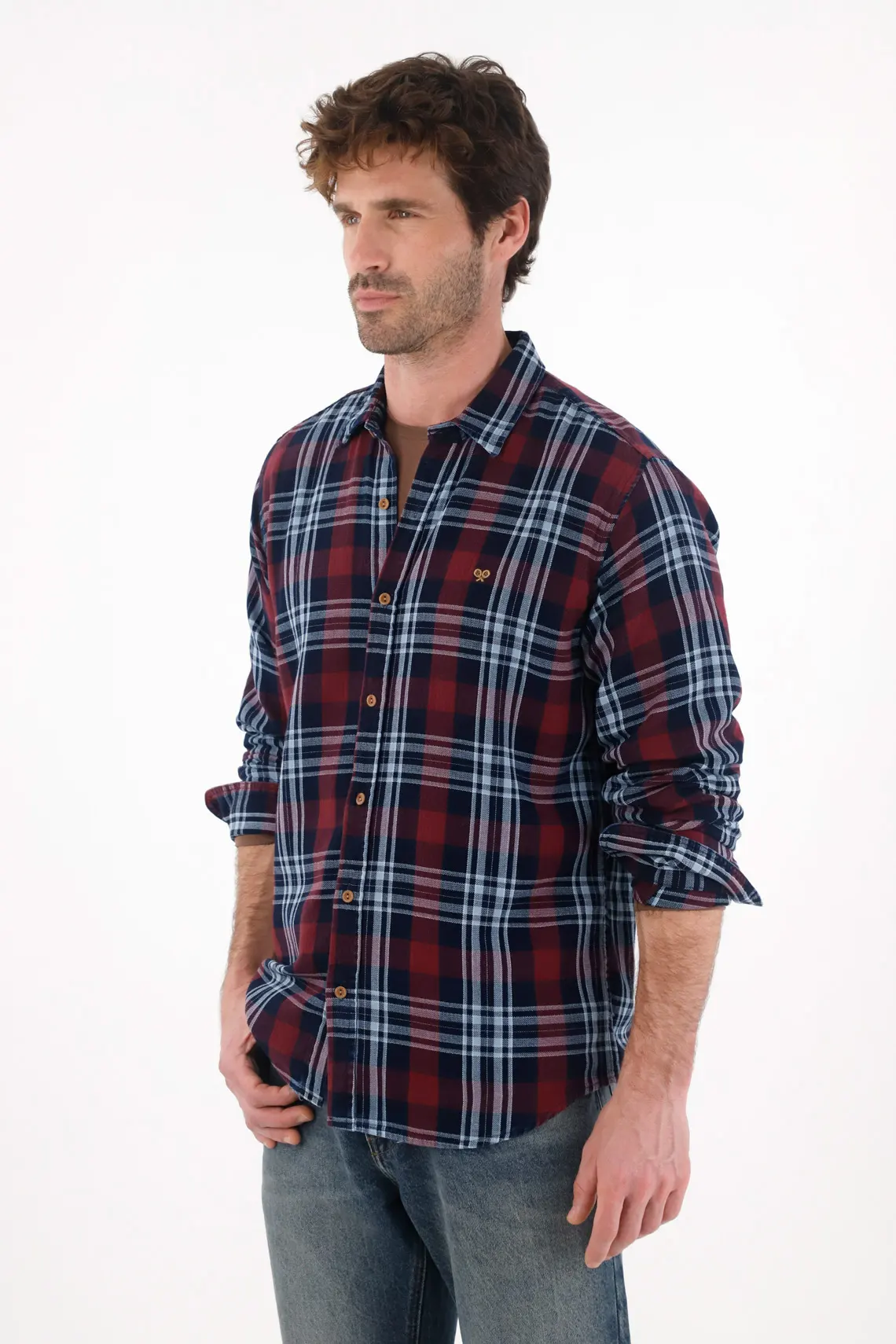 Blue Flannel Shirt for Men