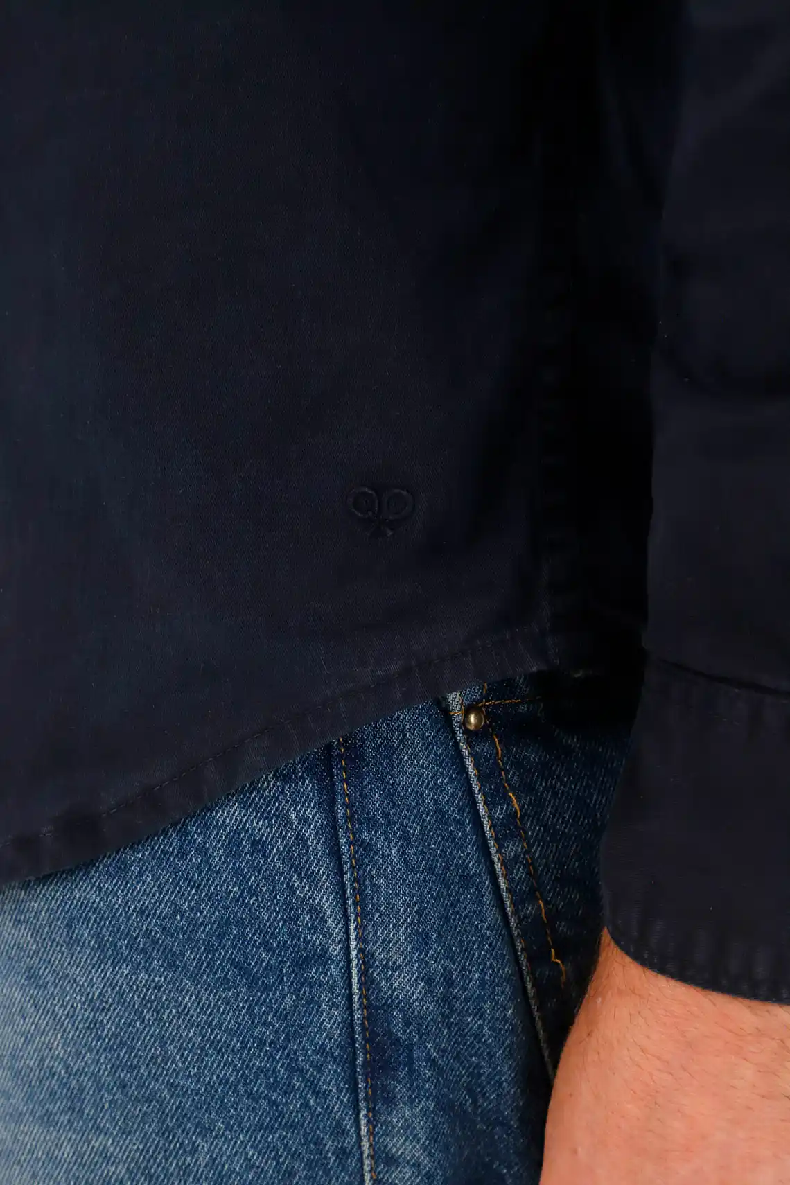 Classic Long Sleeve Blue Shirt for Men - Image 3