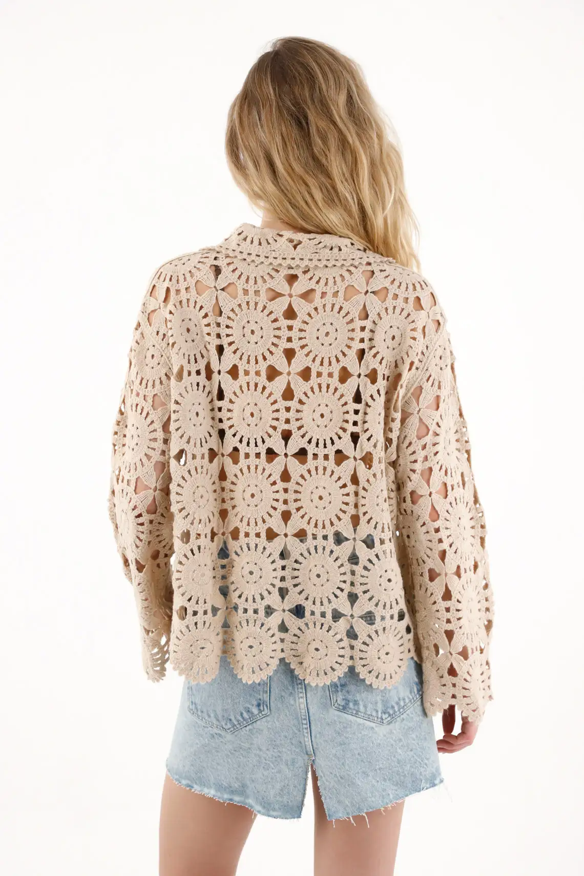 Shirt with Openwork Fabric for Women - Image 4