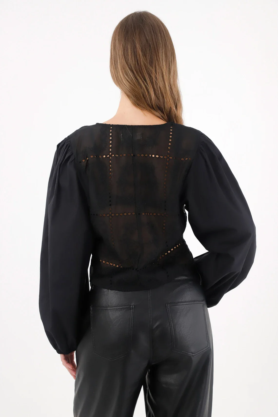 Shirt with slight black transparency for women - Image 5