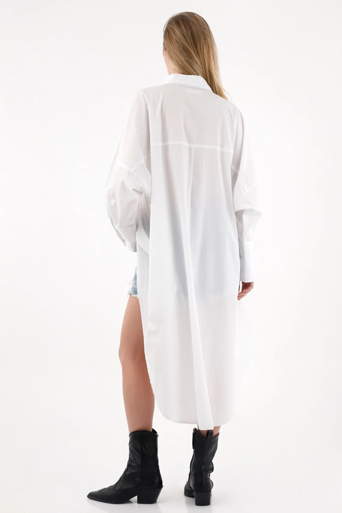 Long shirt with white back for women - Image 4