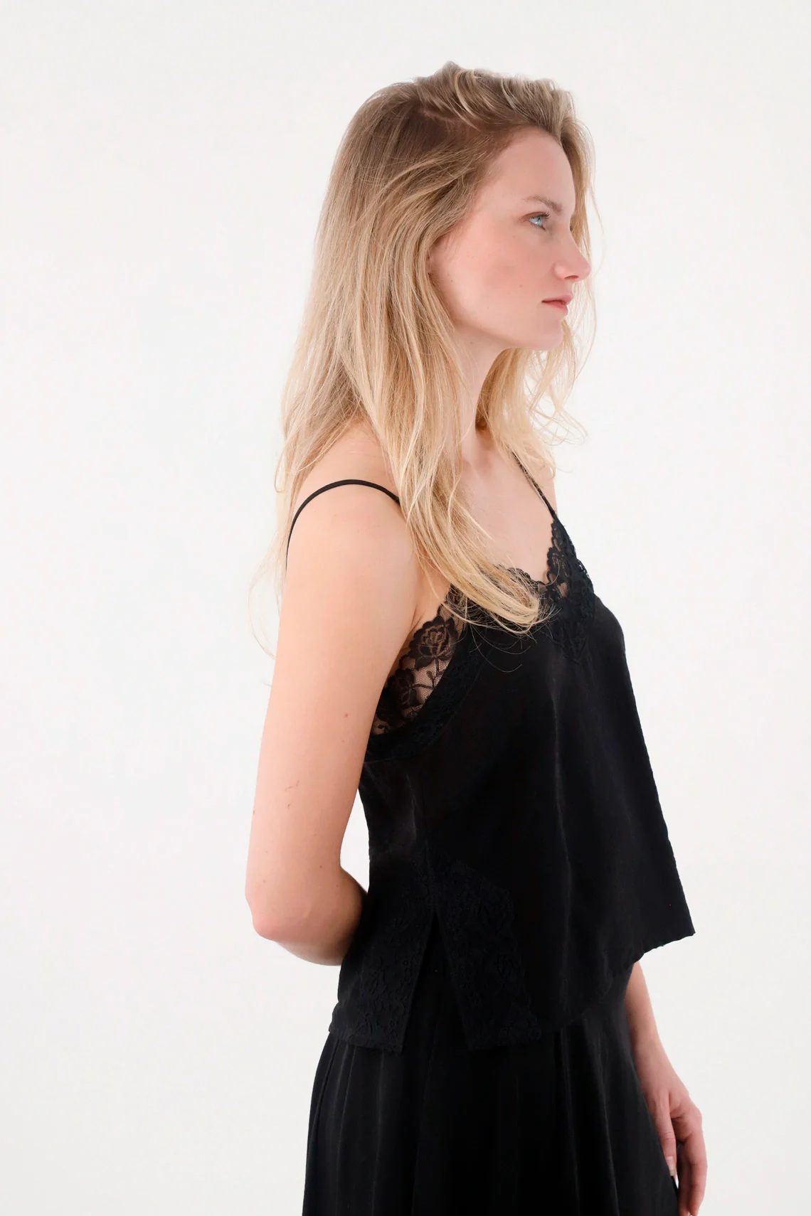Black Strap Lace Shirt for Women - Image 4